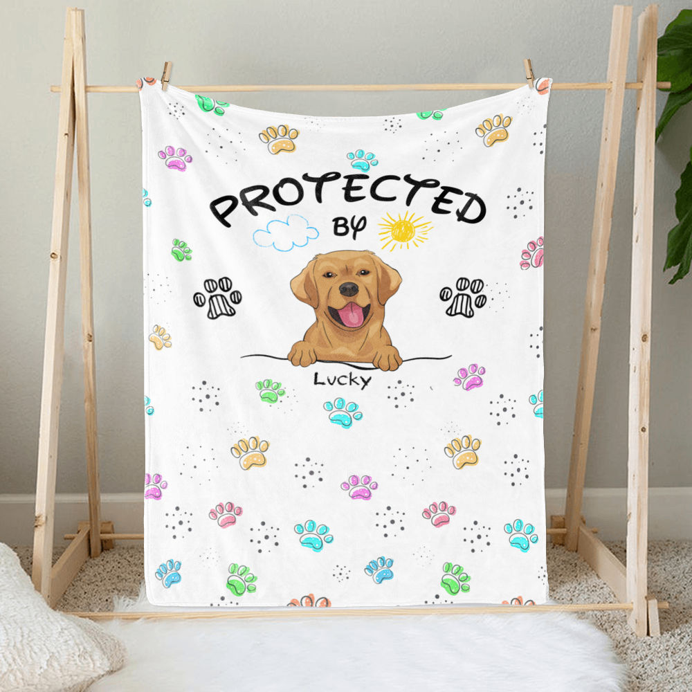 Personalized Blanket - Baby Blanket - Protected By_3