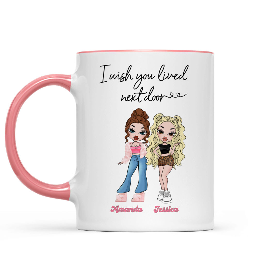 Personalized Wine Glass - Trendy Personalized Mug for Your Friends - I wish you lived next door (M2)_1