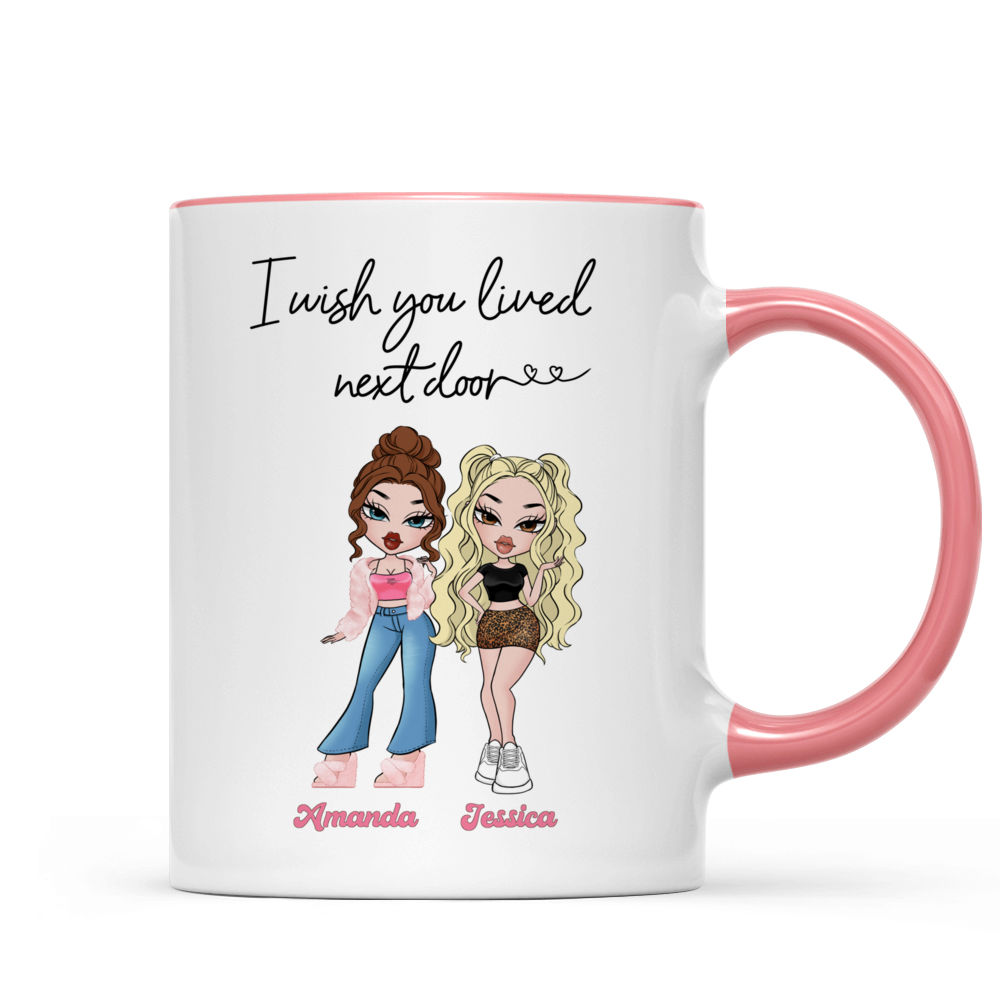 Personalized Wine Glass - Trendy Personalized Mug for Your Friends - I wish you lived next door (M2)_2
