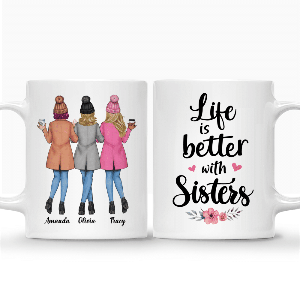 Personalized Mug - Camel Coat - Life Is Better With Sisters_3