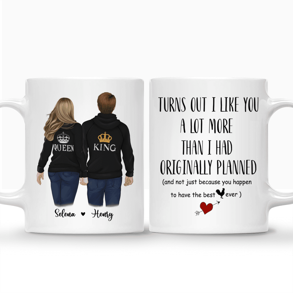 Personalized Mug - Hoodie Couple - Turns Out I Like You A Lot More Than I Had Originally Planned - Couple Mug_3