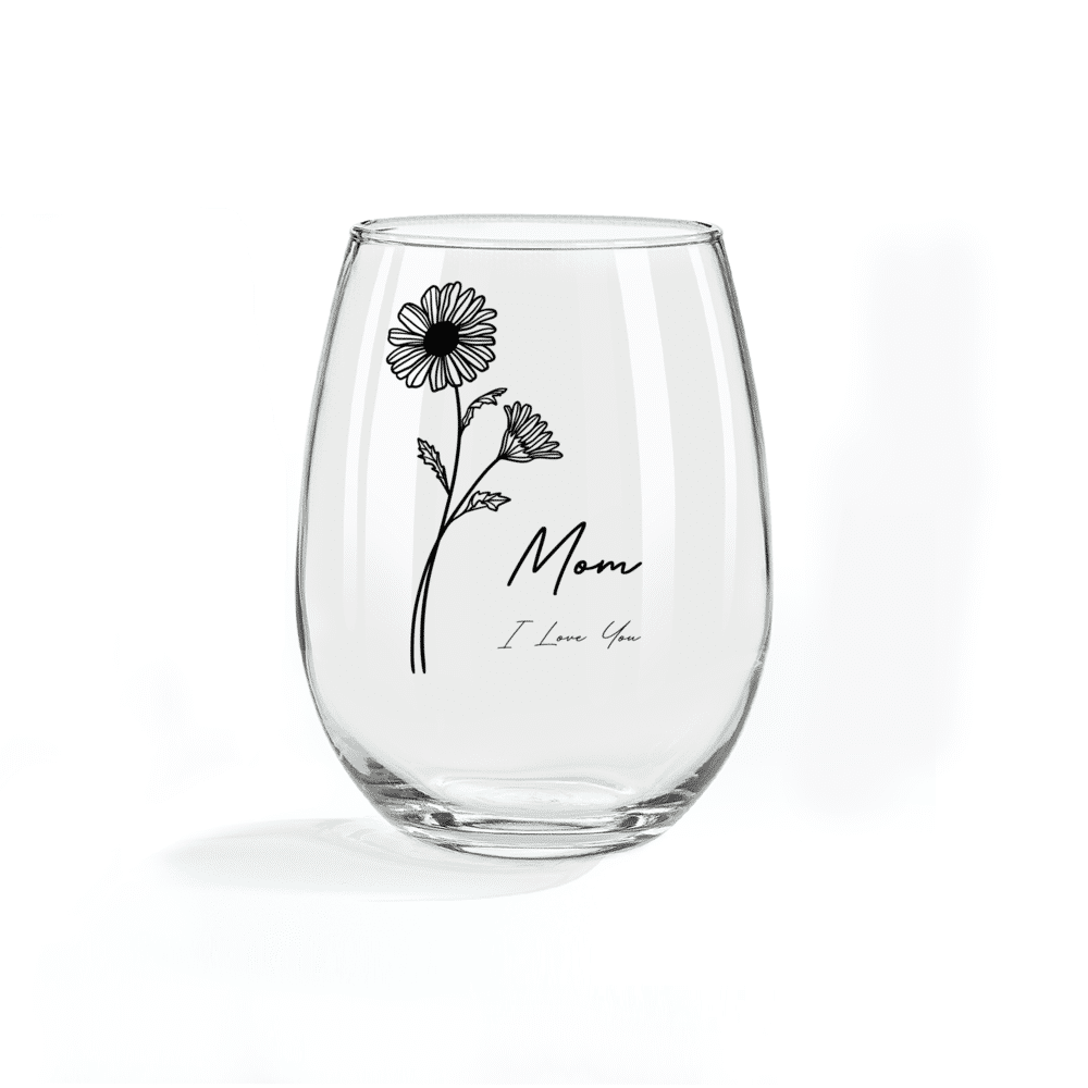 Personalized Mug - Wine Glass - Gifts For Mom, Sister, Friend, Bridesmaid - Flower Birth Month_1