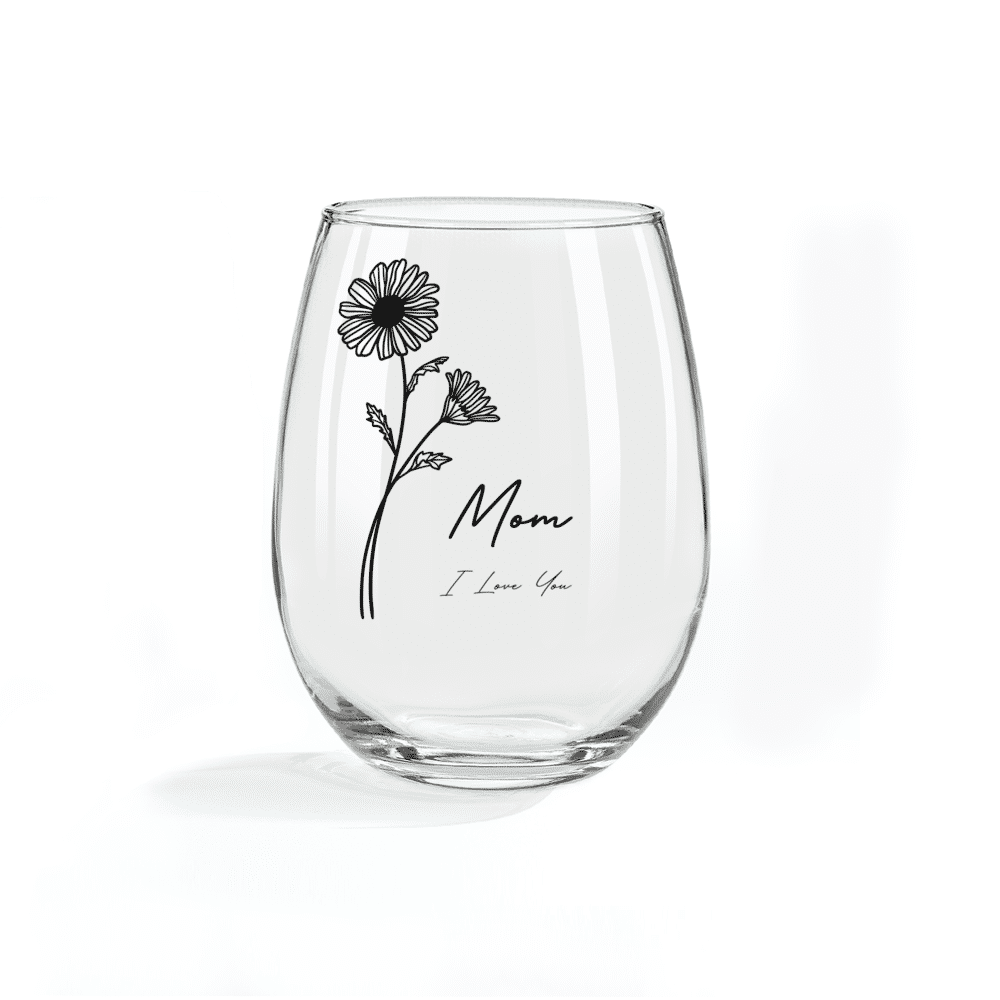 Personalized Mug - Wine Glass - Gifts For Mom, Sister, Friend, Bridesmaid - Flower Birth Month_2