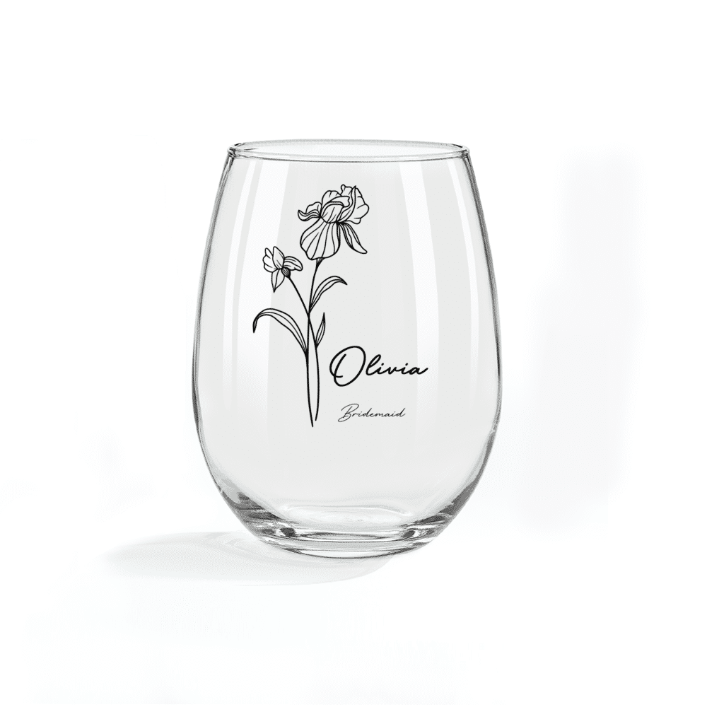 Personalized Mug - Wine Glass - Gifts For Mom, Sister, Friend, Bridesmaid - Flower Birth Month_1