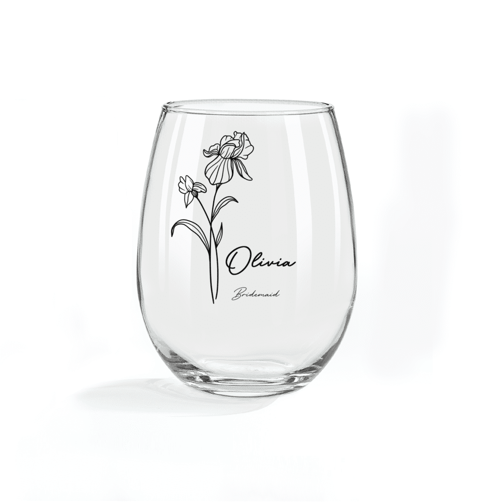 Personalized Mug - Wine Glass - Gifts For Mom, Sister, Friend, Bridesmaid - Flower Birth Month_2