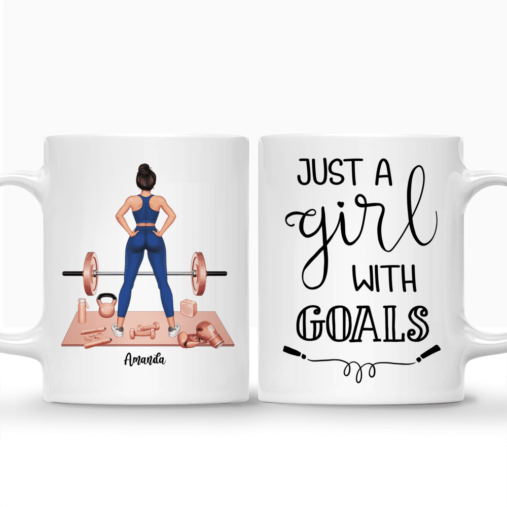 Just A Girl With Goals - Personalized Tumbler Cup - Gift For Fitness Lovers  - Fitness Girl