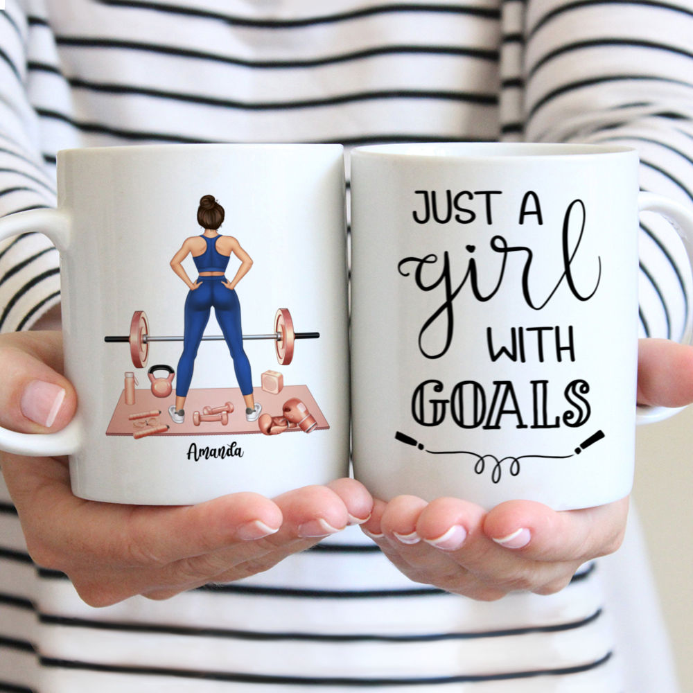 Gym Mug Customized A Girl With Goals - PERSONAL84