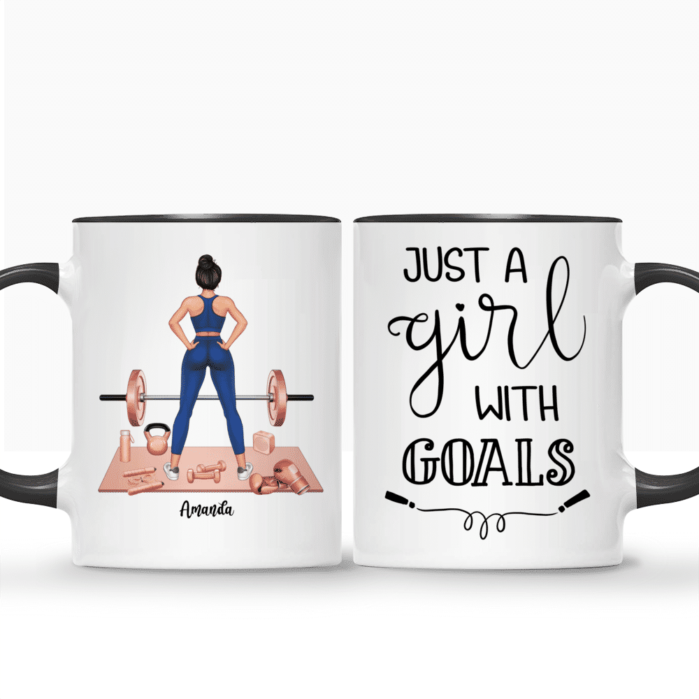 Personalized Workout Mug Just a Girls With Goals Personalized GYM Mug Gym  Lover Girl Coffee Mug Fitness Girl Mug Custom Gift Fitness Lovers 