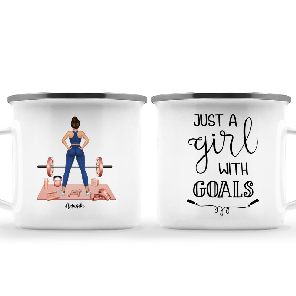 Personalized Workout Mug Just a Girls With Goals Personalized GYM Mug Gym  Lover Girl Coffee Mug Fitness Girl Mug Custom Gift Fitness Lovers 