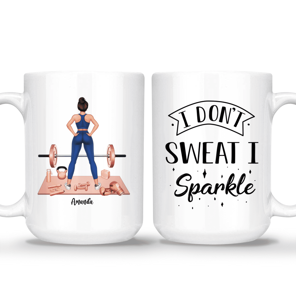 Personalised Little Miss Workout Mug, Gym Mug, Gift for Fitness