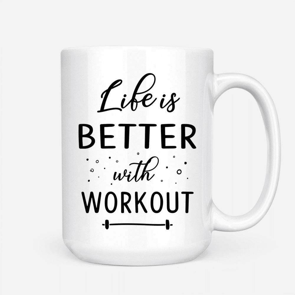 Personalized Mug - Gym Girl (Ver 2) - Don't Wish For It, Work For It