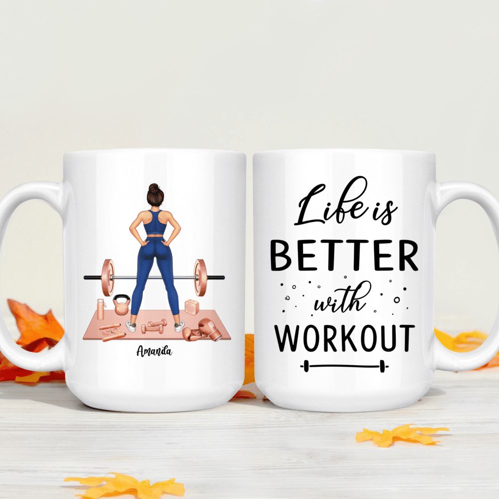 Personalised Gym Life Mug