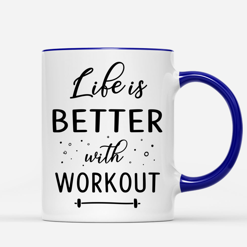 Every Workout Count Inspiring Gym Typography Quote Coffee Mug by Creative  Ideaz