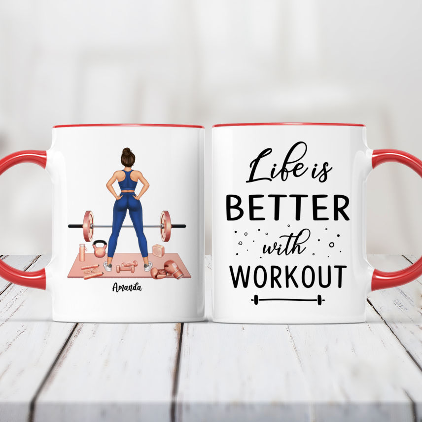 Gym Mug Customized On The Good Days I Workout - PERSONAL84