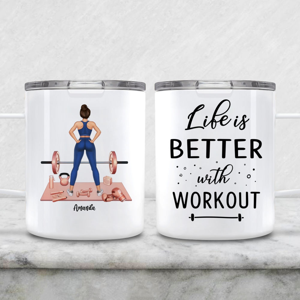 Gym Mug Customized On The Good Days I Workout - PERSONAL84