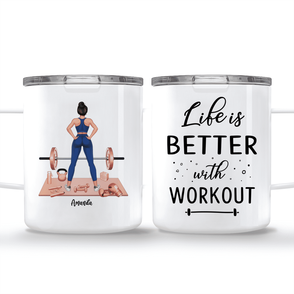 Gym Mug Customized A Girl With Goals - PERSONAL84