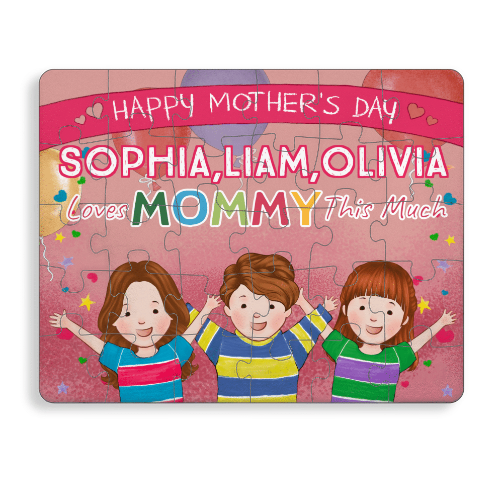 Personalized Puzzle - Jigsaw Puzzle Personalized - I Love Mommy This Much | Show a mommy, mom or mama how much she’s loved | An utterly unique gift for birthdays, Mother’s Day or just because | Trendy 2024_7