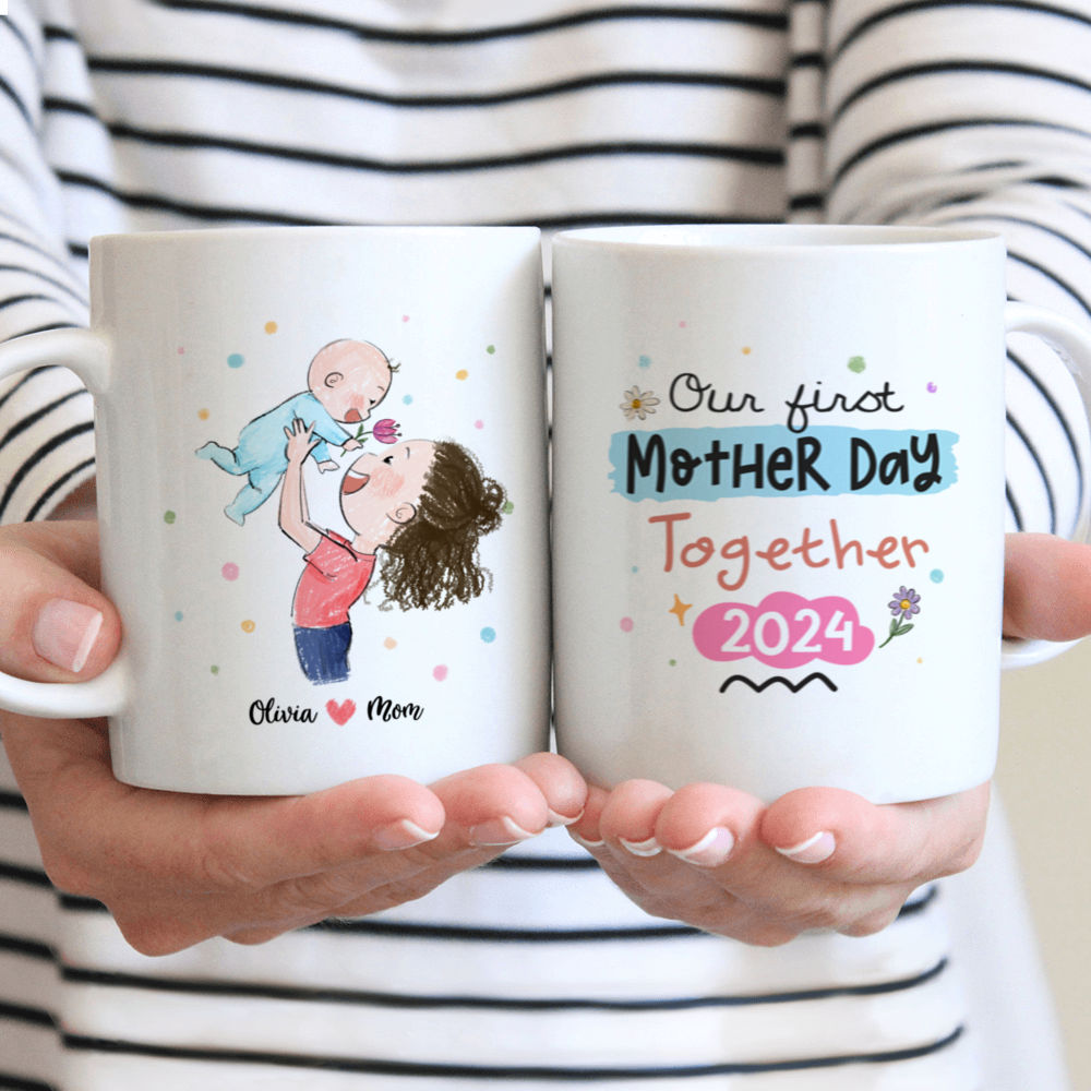 Personalized Mug - Our First Mother's Day Together  - Happy Mother's Day, Trending 2024 - Personalized Mug_1