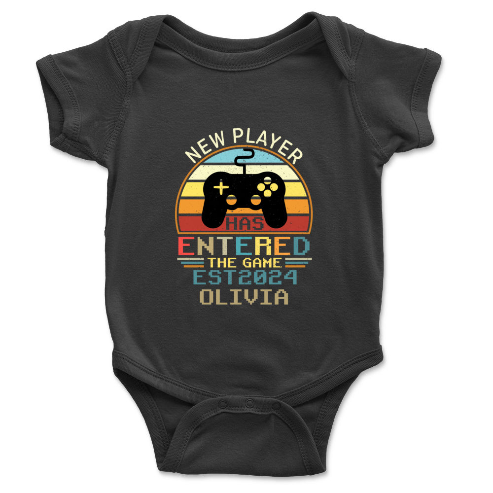Personalized Onesie - Baby Onesies - New Player Has Entered - Gifts For Baby, New Mom New Dad Gifts_2