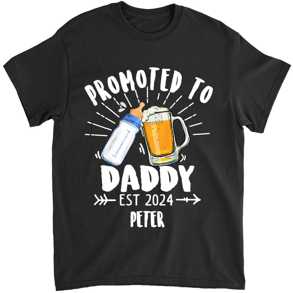 Personalized Shirt - Father's Day Gifts - Promoted To Daddy - New Dad Gifts - Gifts For Dad - Father's Day Shirts