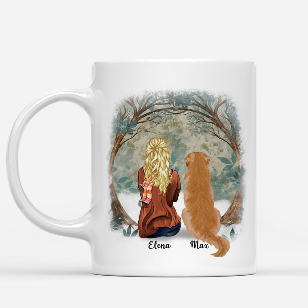 Personalized Mug - Girl and Dogs - Angels are often disguised as dogs_1