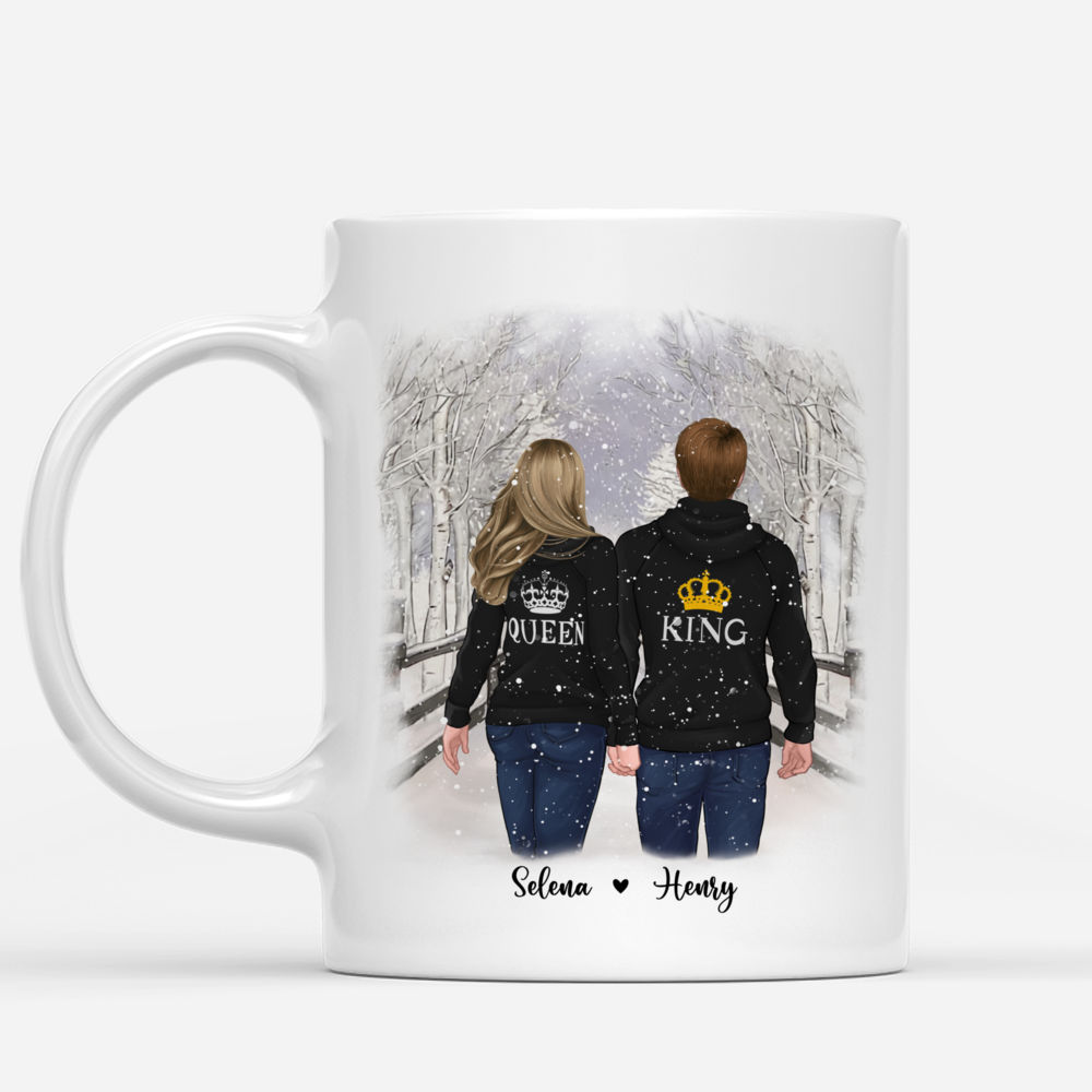 Personalized Mug - Winter Romance - To my Girlfriend I may not be able to solve all of your problems, but I promise you wont have to face them alone_1