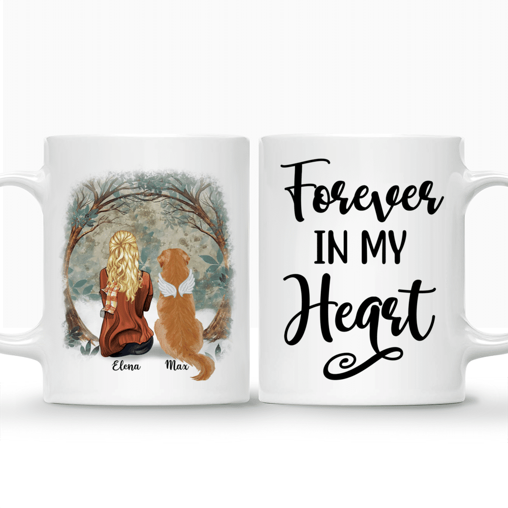 Personalized Mug - Girl and Dogs - Forever in my heart_3
