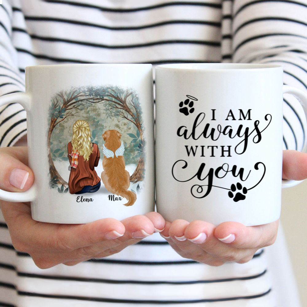 Personalized Mug - Girl and Dogs - I am always with you