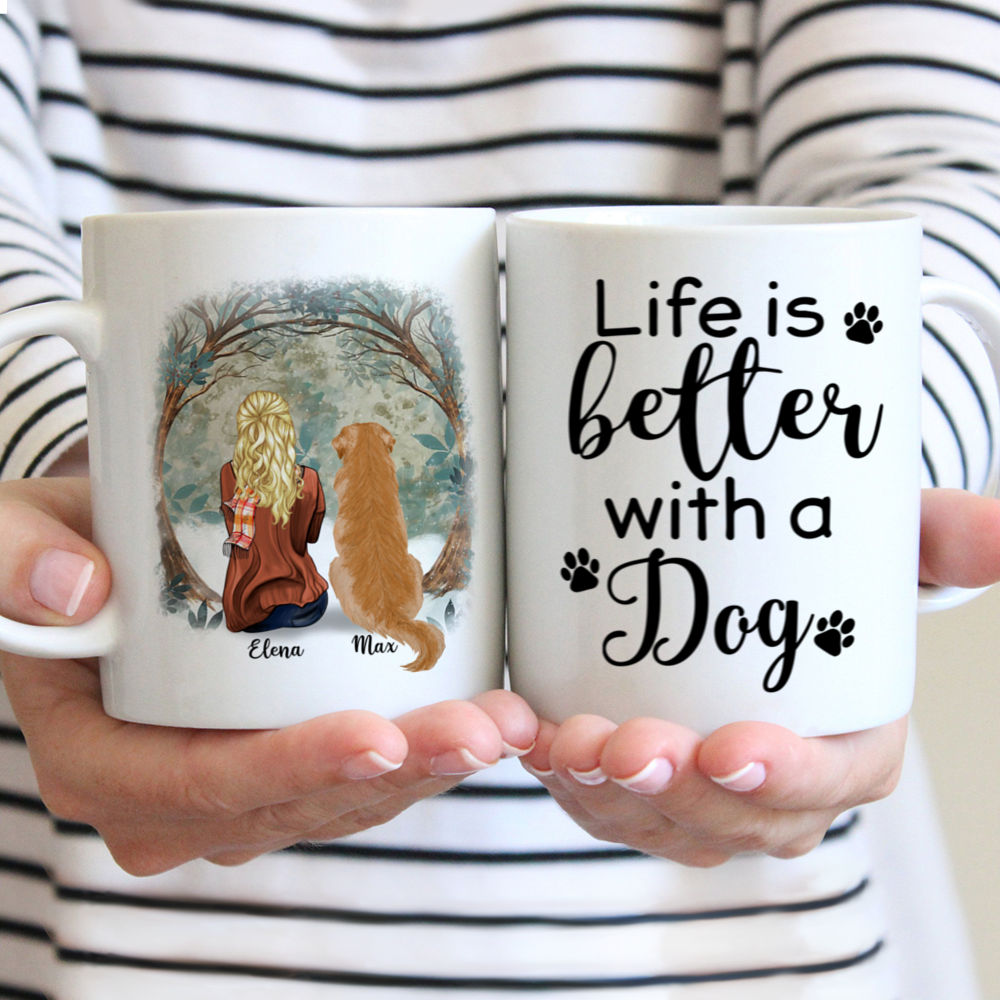 Girl and Dogs - Life Is Better With A Dog