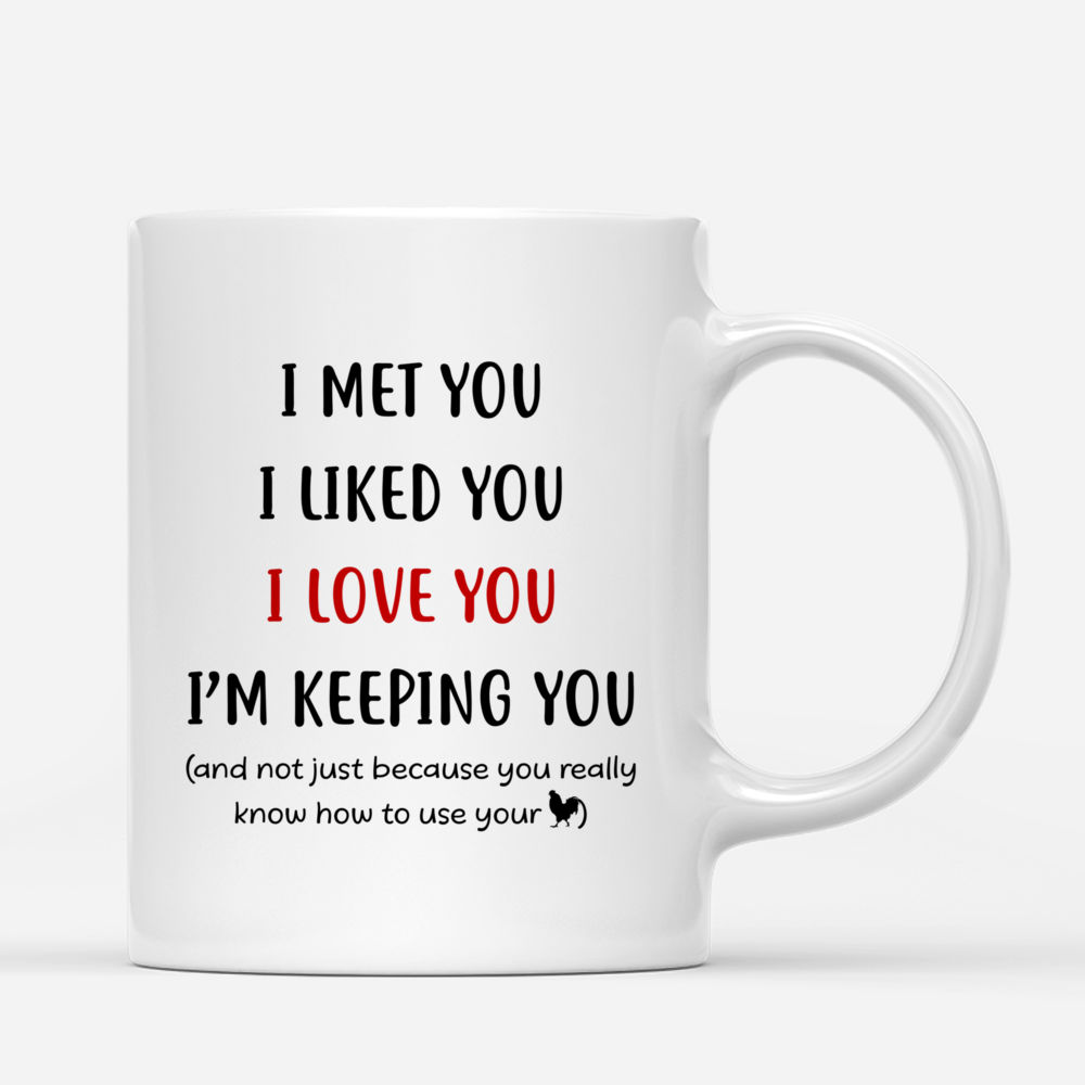 Personalized Mug - Winter Romance - I Met You I Liked You I Love You I'm Keeping You - Couple Gifts_2