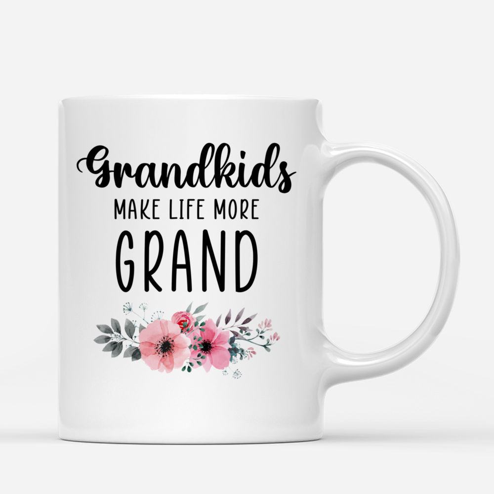 Up to 9 Kids - GrandKids Make Life More Grand (8) | Personalized Mug_2