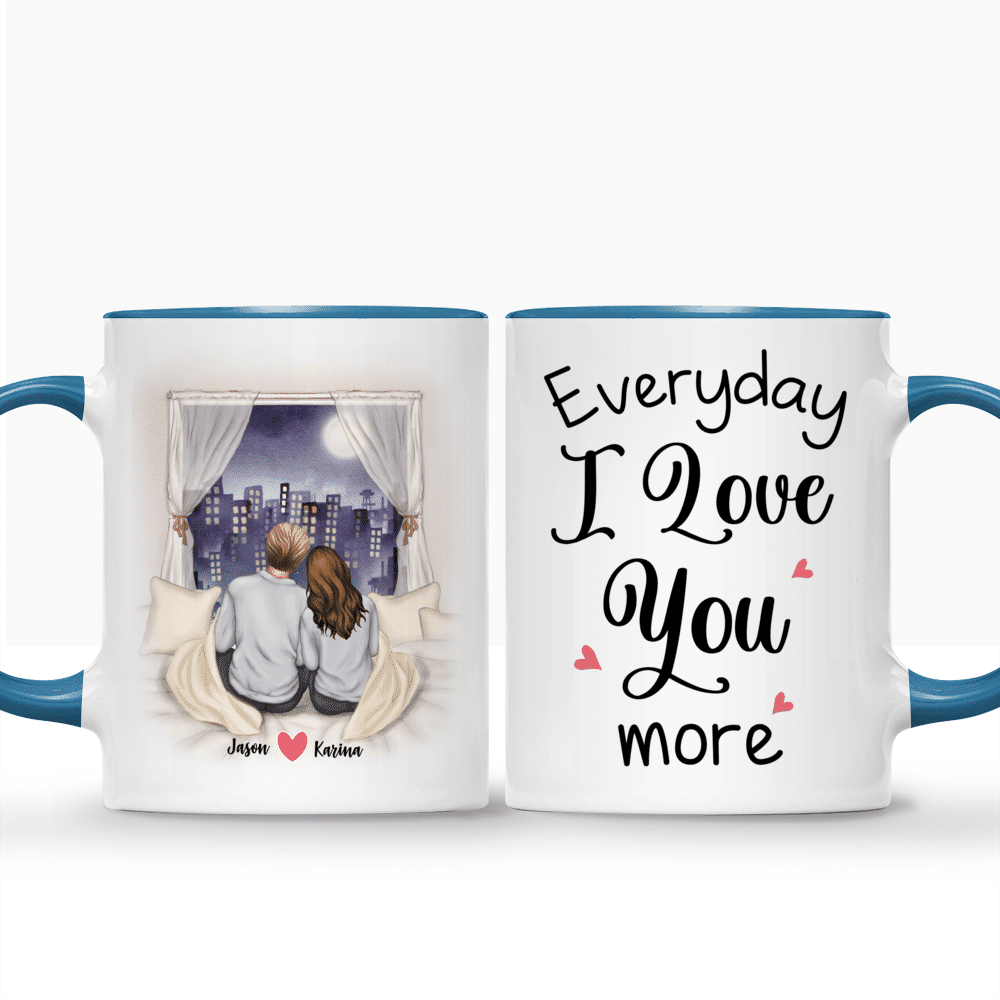 I love you more I love you most, Couples Coffee Mug SET