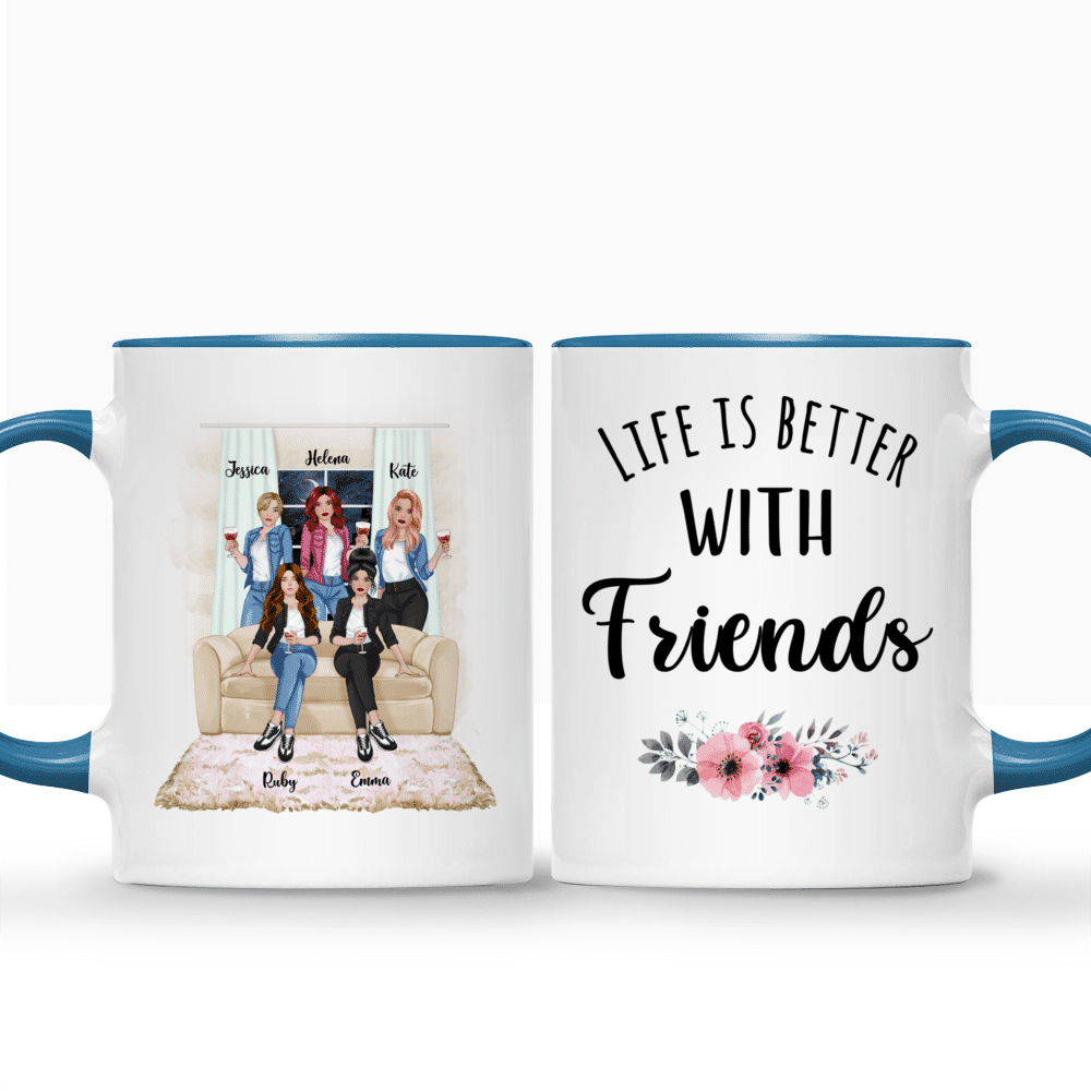 Personalized Mug - Up to 5 Girls - Besties Mug - Si Les Bons Amis Sont  Difficiles À Trouver