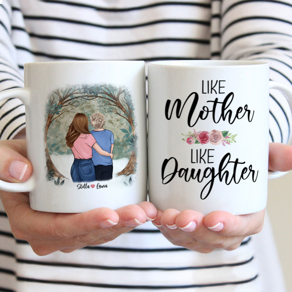 Mother & Daughter - Like Mother Like Daughter (Wood) - Personalized Mug