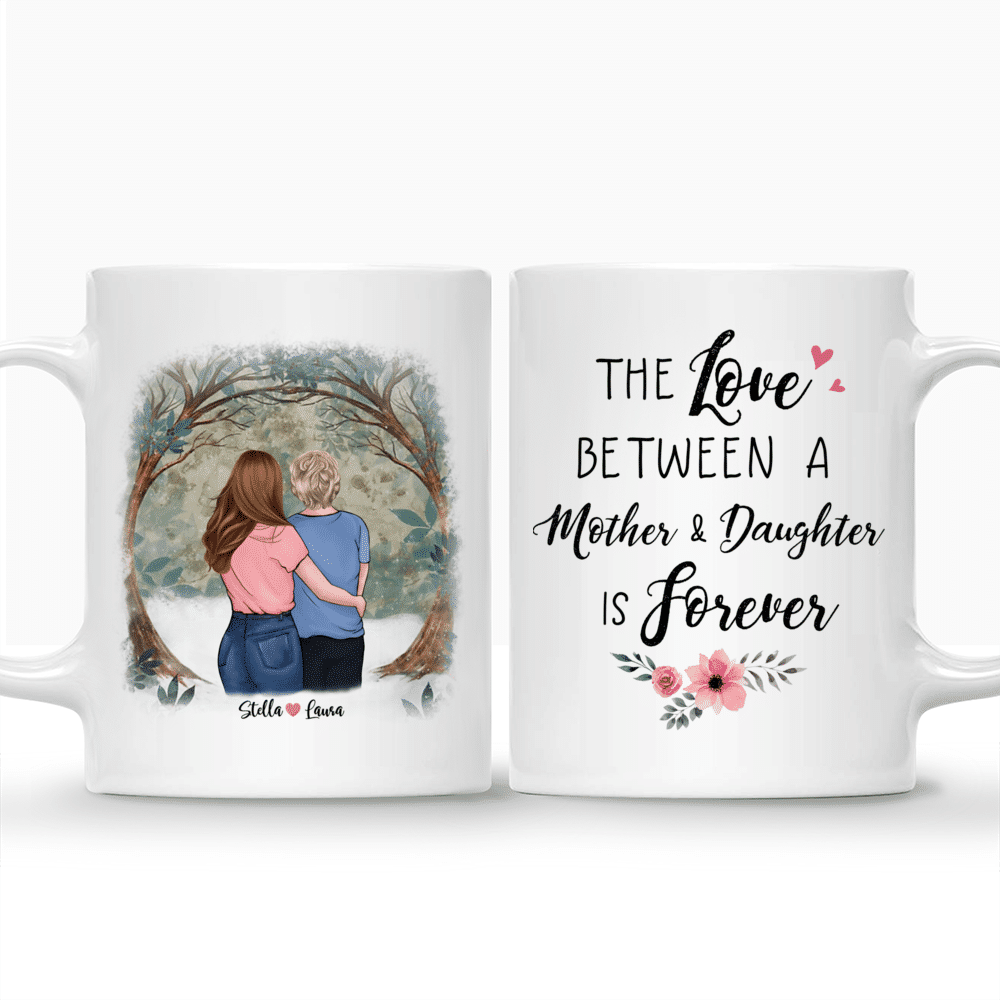 Personalized Mug - Mother & Daughter - The love between a Mother and Daughter is forever (Wood)_3