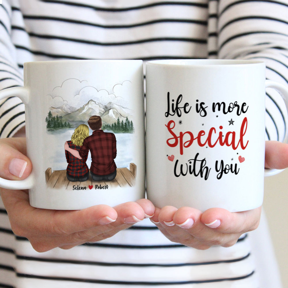 Personalized Mug - Couple Mug - Life is More Special With You (ver2) - Couple Gifts, Valentine's Day Gifts, Gifts For Her, Him
