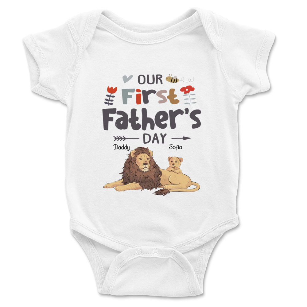 Personalized Set - Family Matching Outfit - Our First Father's Day Together 2024 - Gifts For Dad, Father, Son, Daughter - Father's Day Gifts_2