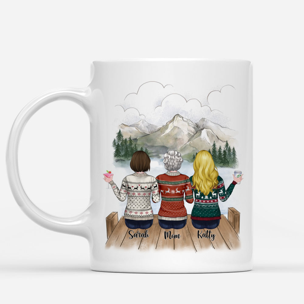 Personalized Mug - Mother & Daughter - Side by side or miles apart Mother and Daughters will always be connected by heart_1