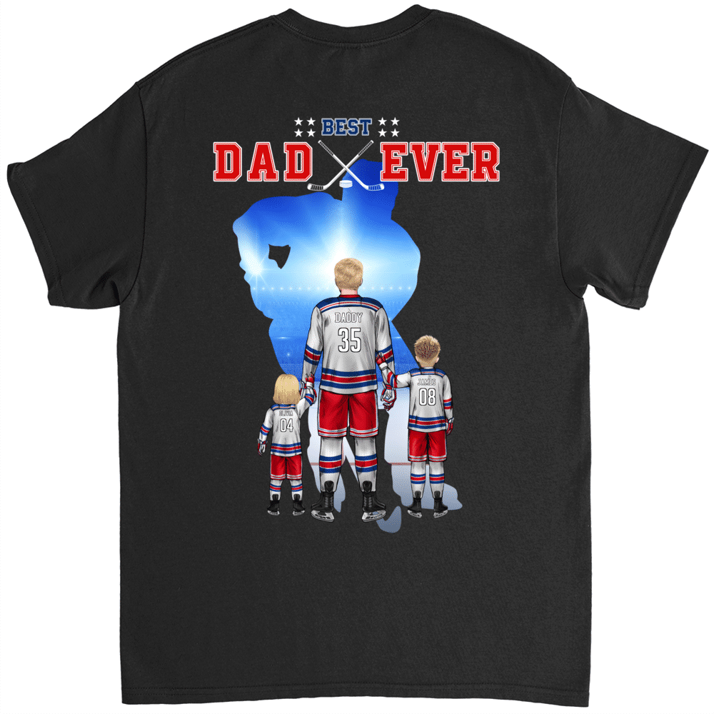 ICE HOCKEY - Personalized Shirt - Best Dad Ever - Happy Father's Day - Gift for Dad - Personalized Shirt_3