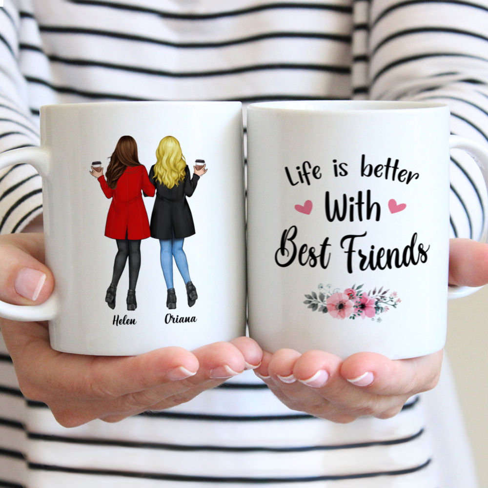 Personalized Mug - Camel Coat - Life Is Better With Best Friends (F)