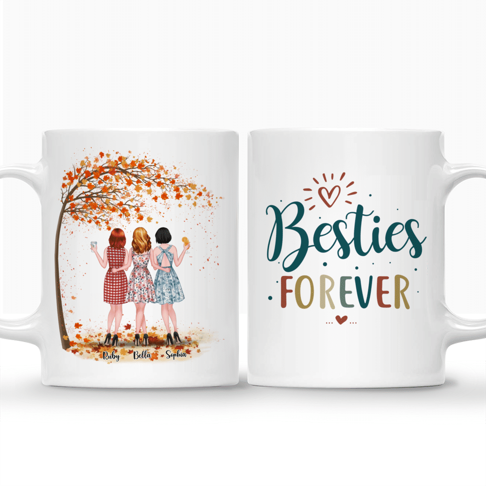 Personalized Mug - Up to 3 Girls - Besties Forever (Autumn)_3