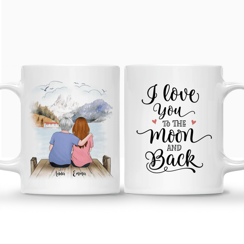 Personalized Mug - Family - I love you to the moon and back_3