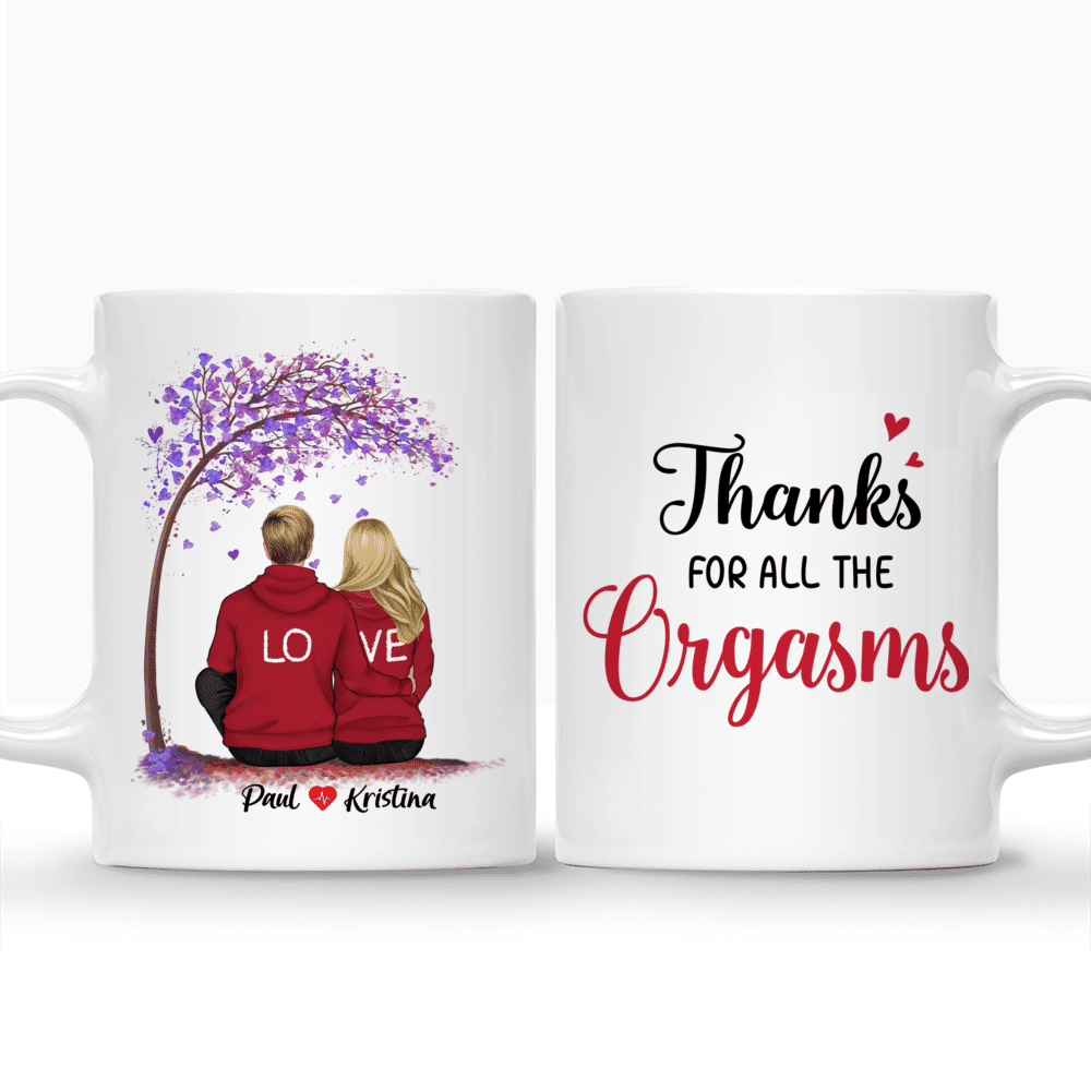 Personalized Mug - Couple Mug - Thanks For All The Orgasms - Couple Gifts, Valentine's Day Gifts, Gifts For Her, Him_3