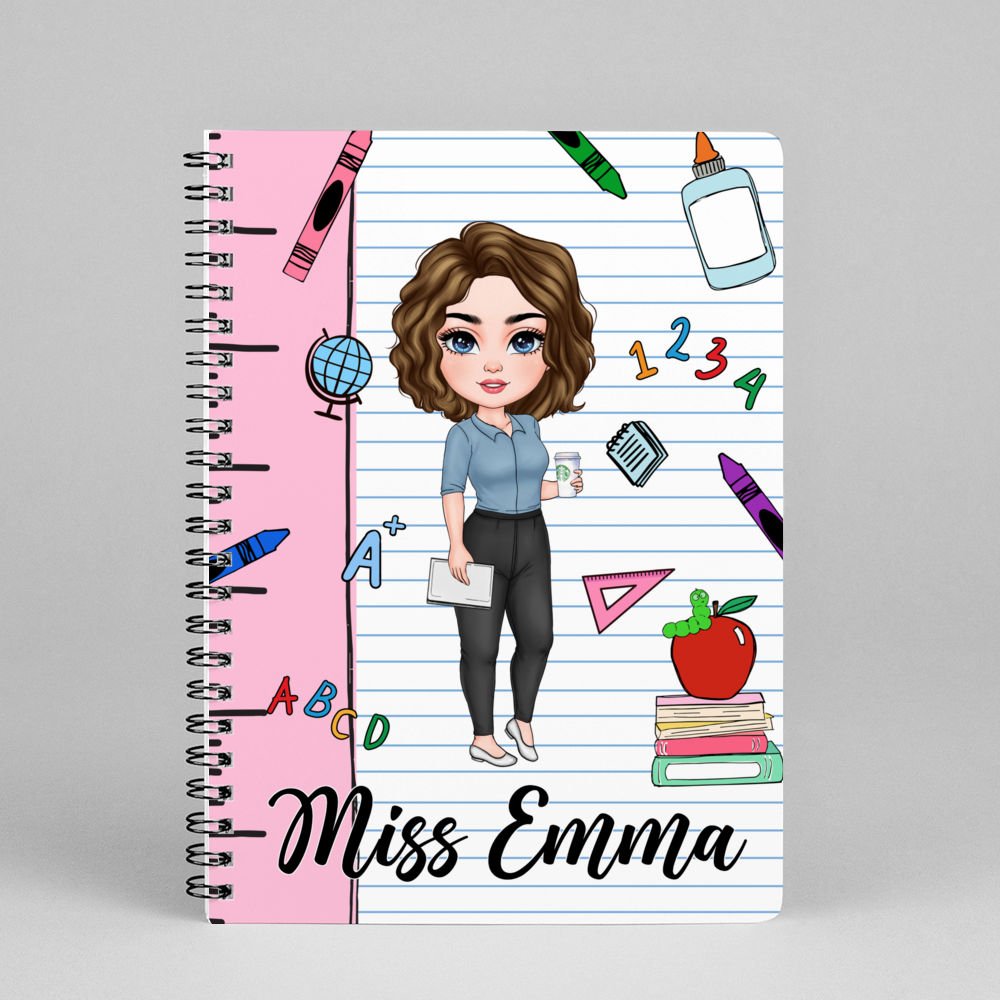 Personalized Notebook - Best Teacher Ever - Teacher Notebook - Gift for Teacher 2024 - Personalized Notebook_1