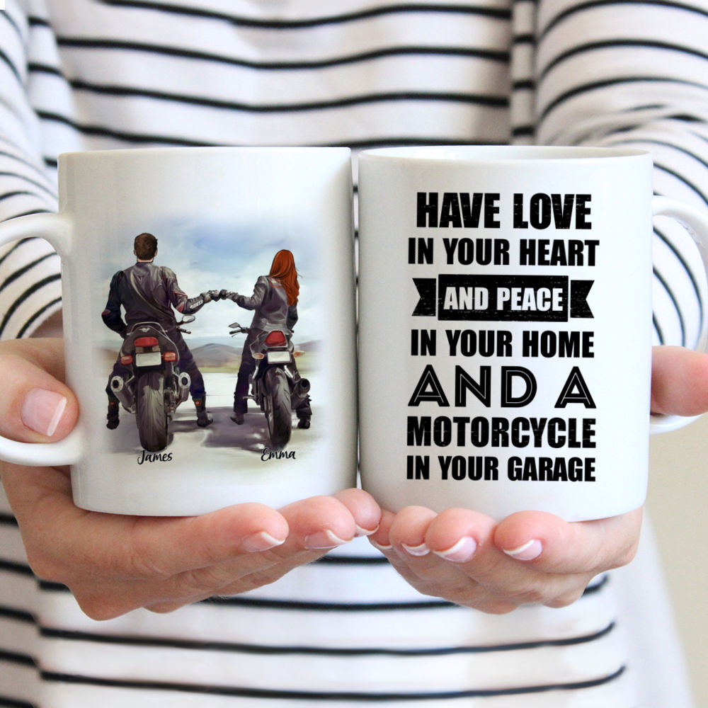 Personalized Mug for Biker Couple - Custom Gifts For Couple