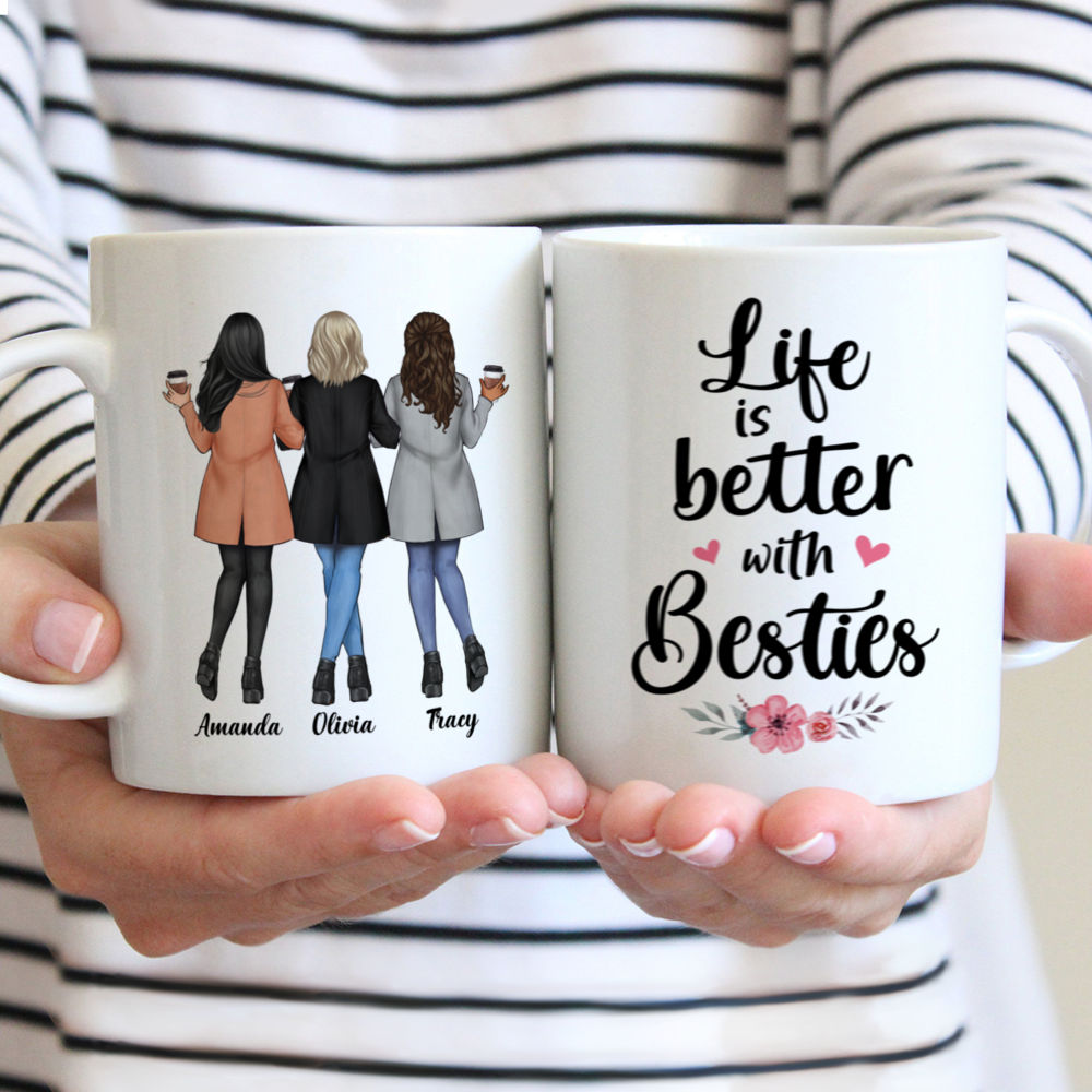 Personalized Mug - Camel Coat - Life Is Better With Besties 2