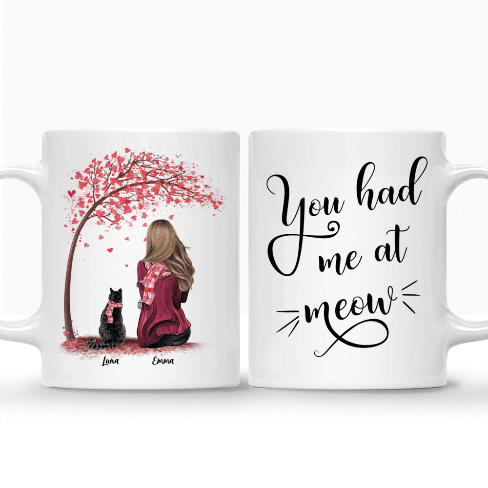 Personalized Mug - Girl and Cats Spring - You had me at Meow_3