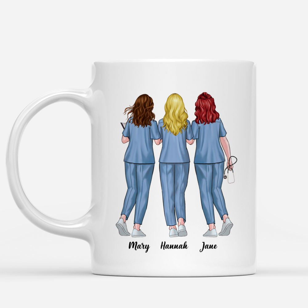 Personalized Mug - Nurse Squad Mug - Chance Made Us Colleagues, But The Fun And Laughter We Share Made Us Friends - Up to 5 Ladies_1