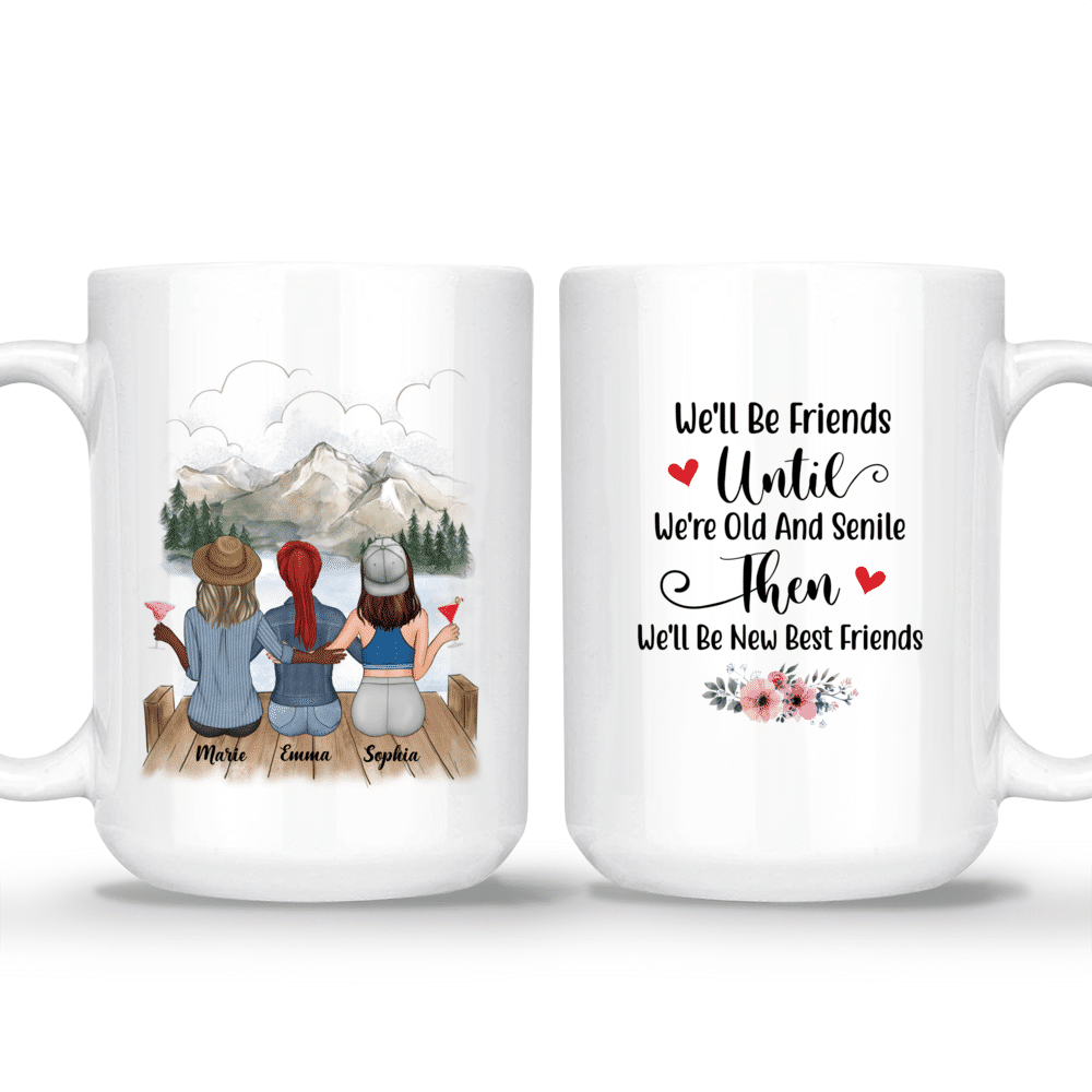 We'll Be Friends Until We're Old - Personalized Mason Jar Cup With Str –  Macorner