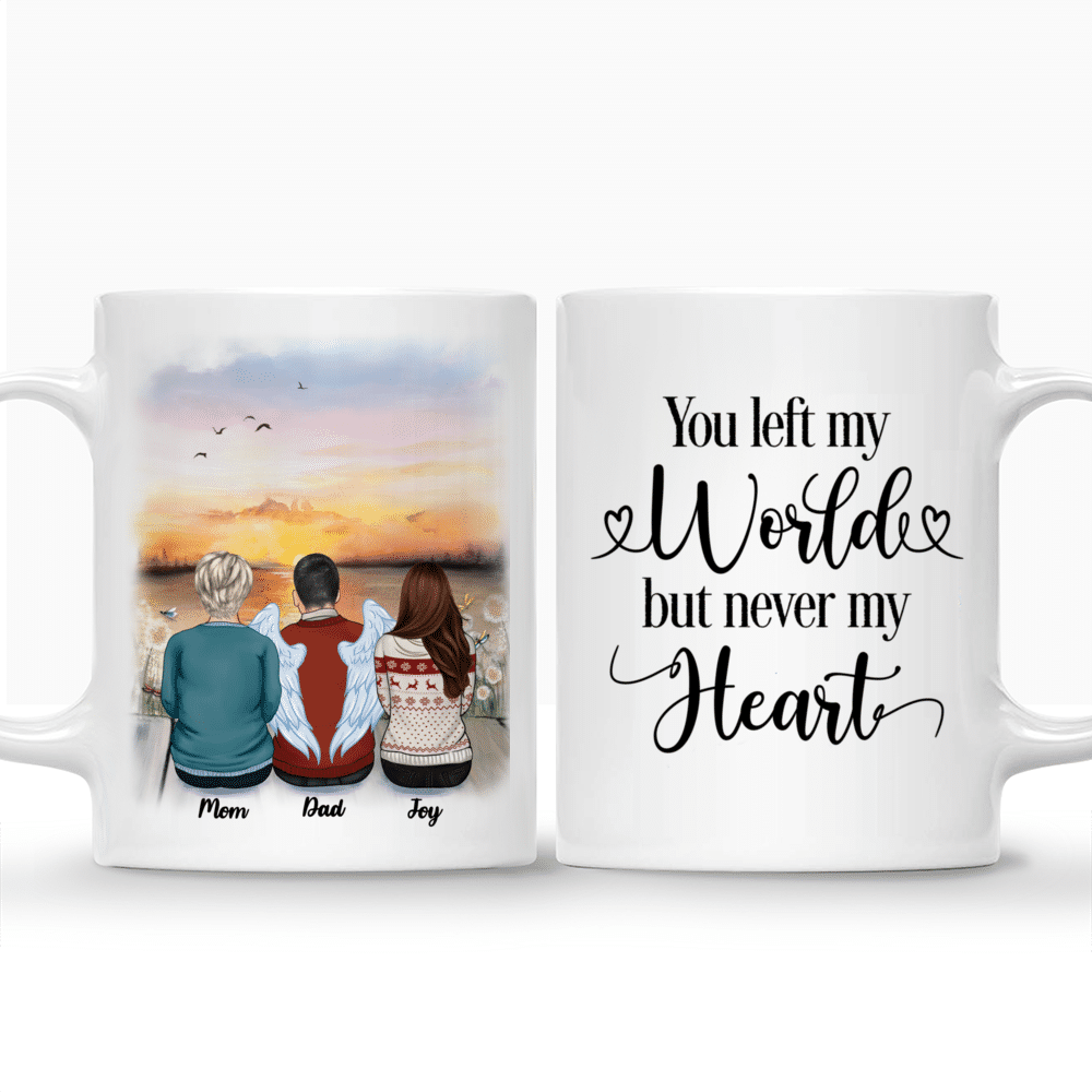 Personalized Mug - Memorial Mug - Sunset - You Left My World, But Never My Heart_3